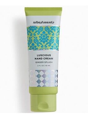 Safety Sealed! REFRESHMENTS Hand Cream Scent: Ginger Splash 60ml NEW!